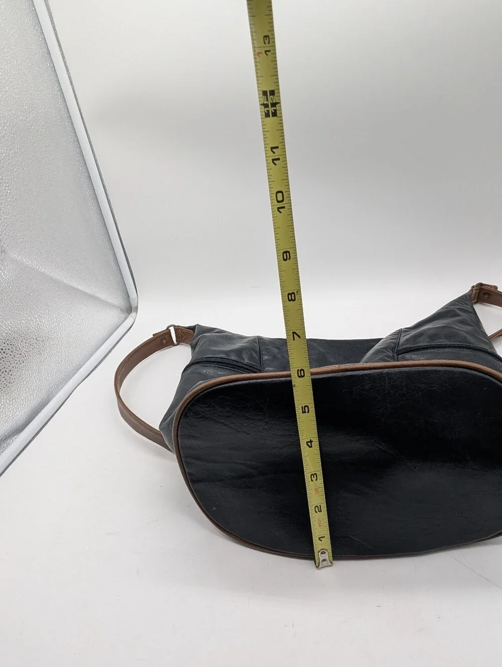 Vintage Michael Stevens International Navy Hobo Shoulder Bag